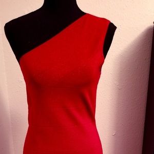 Red one shoulder Dress